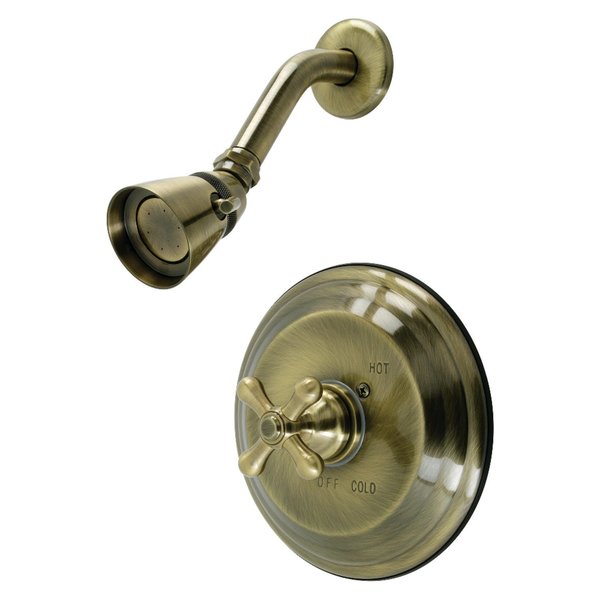 Kingston Brass KB3633AXSO Pressure Balanced Shower Faucet, Antique Brass KB3633AXSO